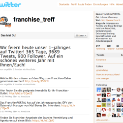 Der Franchise-Treff twittert seit 1 Jahr