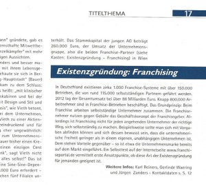 Info-Box IHK-Zeitschrift Franchising